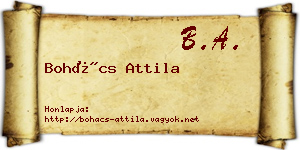 Bohács Attila névjegykártya