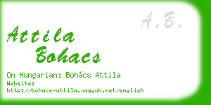 attila bohacs business card